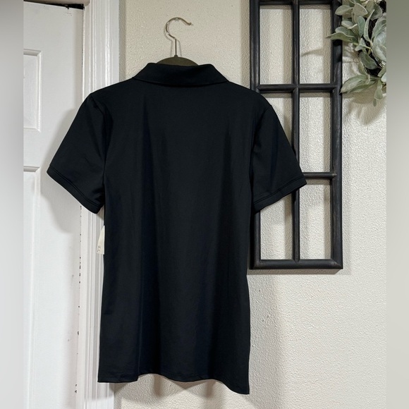 NWT Amazon Essentials Women’s Sport Button Up Black Polo - Picture 2 of 2
